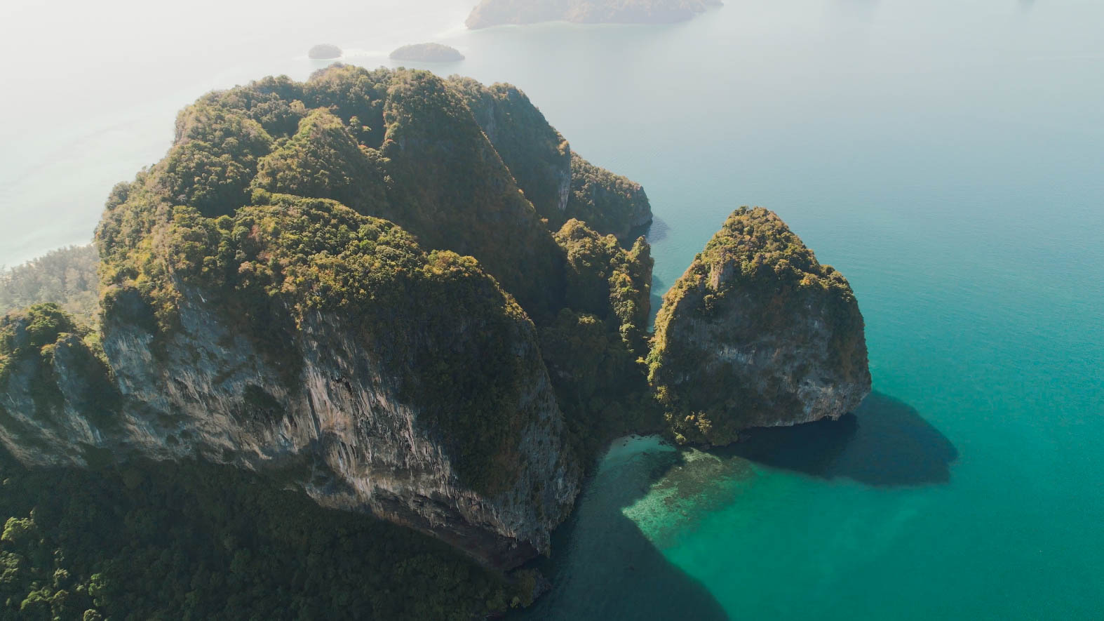 drone photo of exotic remote island in thailand