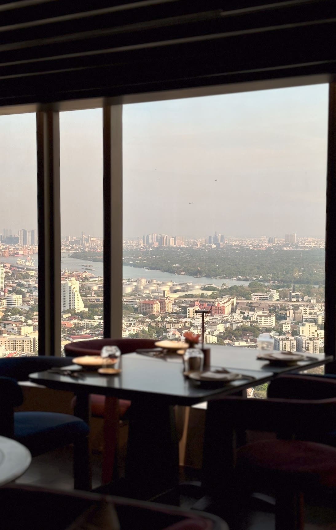 banyan tree bangkok views from the restaurant towards the city and the river