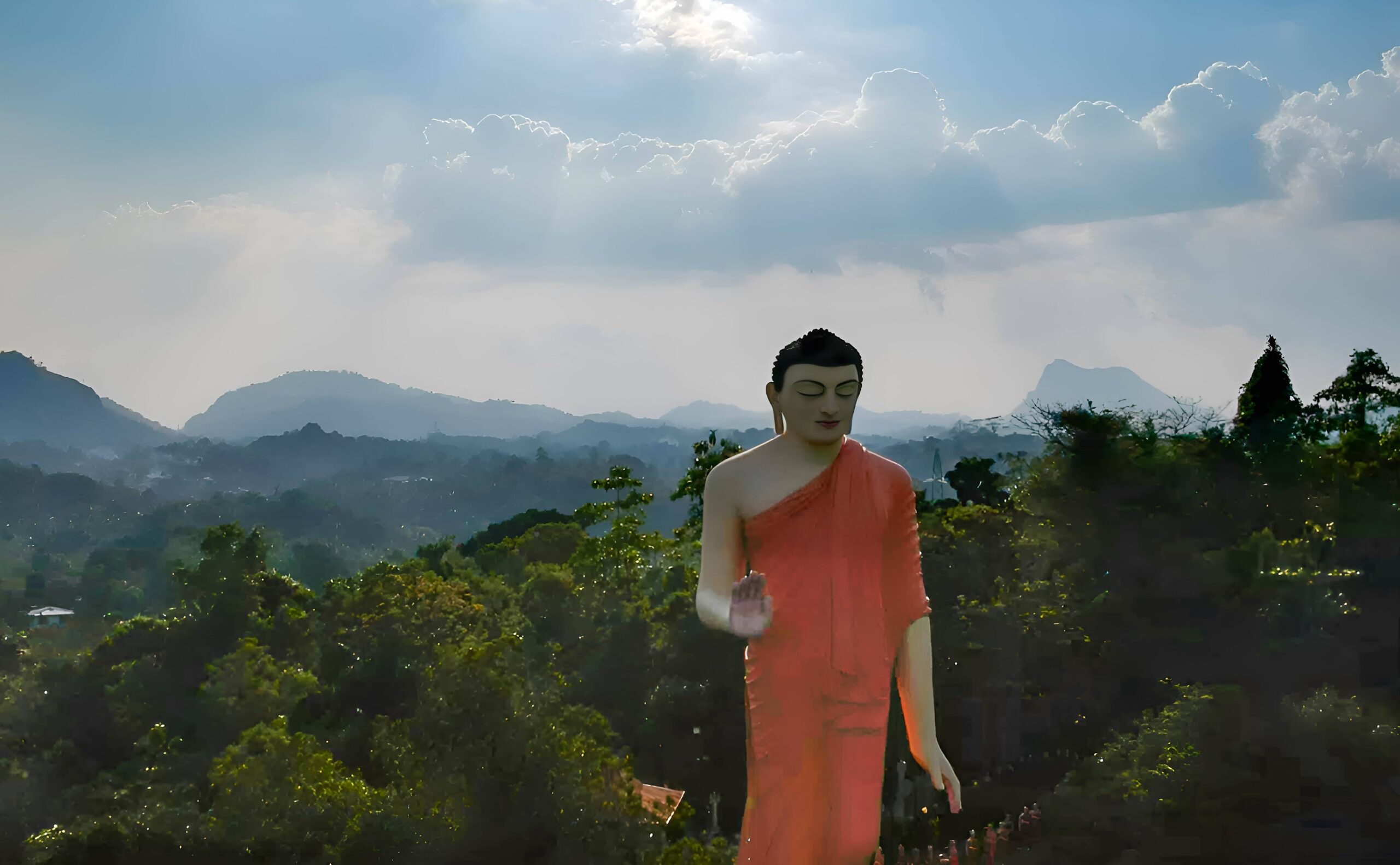 sri lanka kandy big buddha in the hills