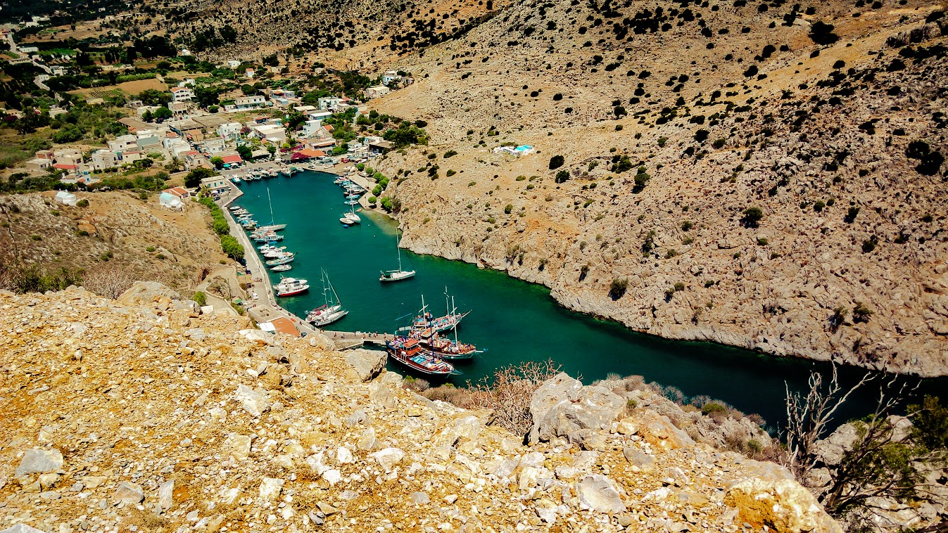 rina harbour in kalymnos greece