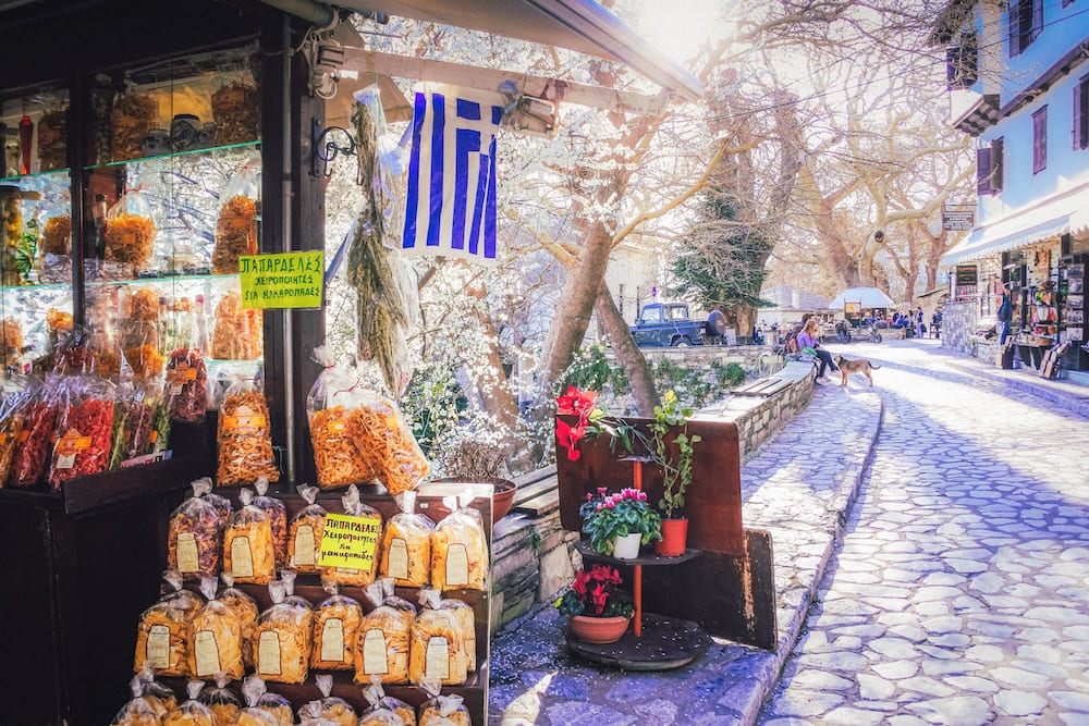 buy local products when visiting makrinitsa